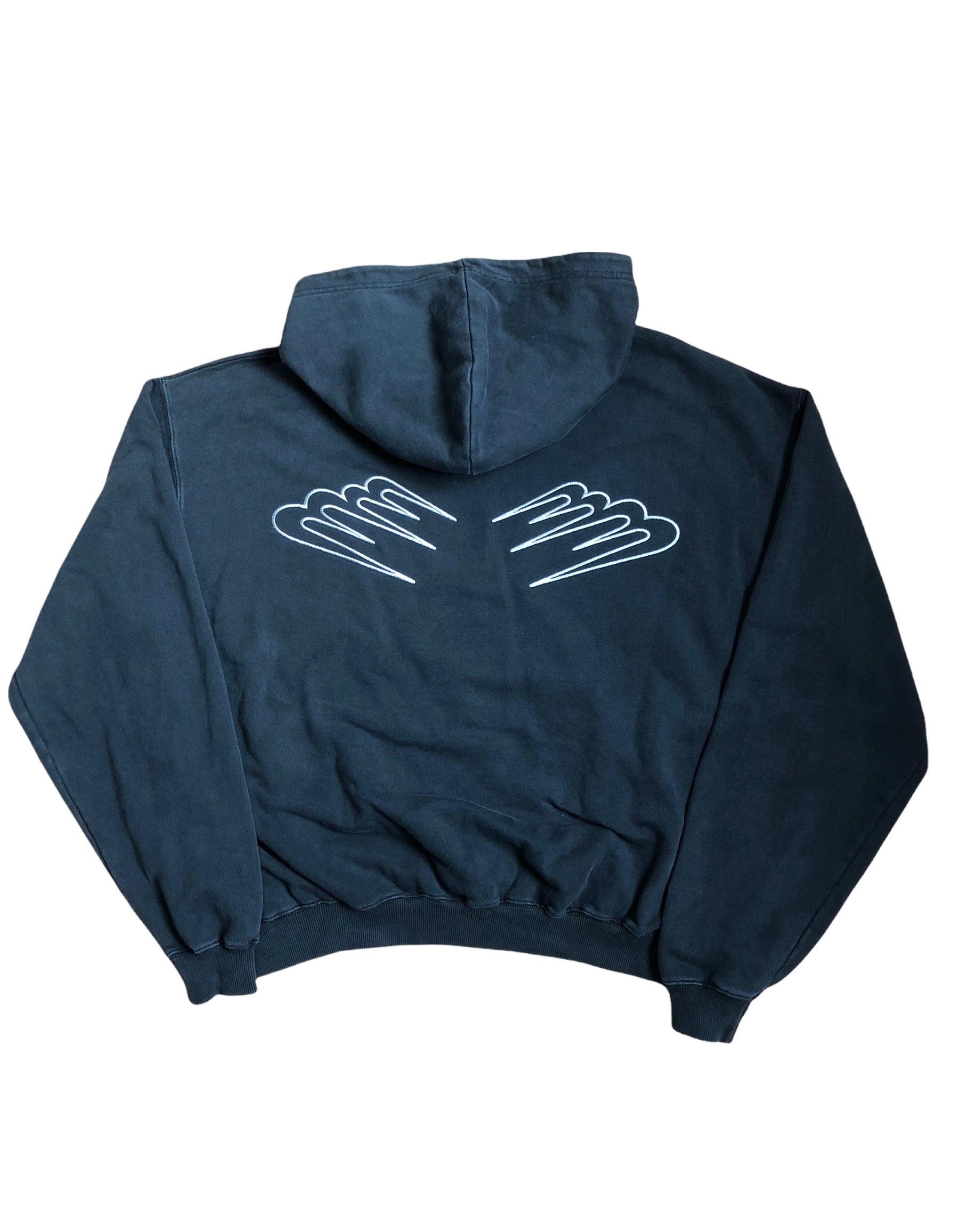 WINGS HOODIE VINTAGE BLACK