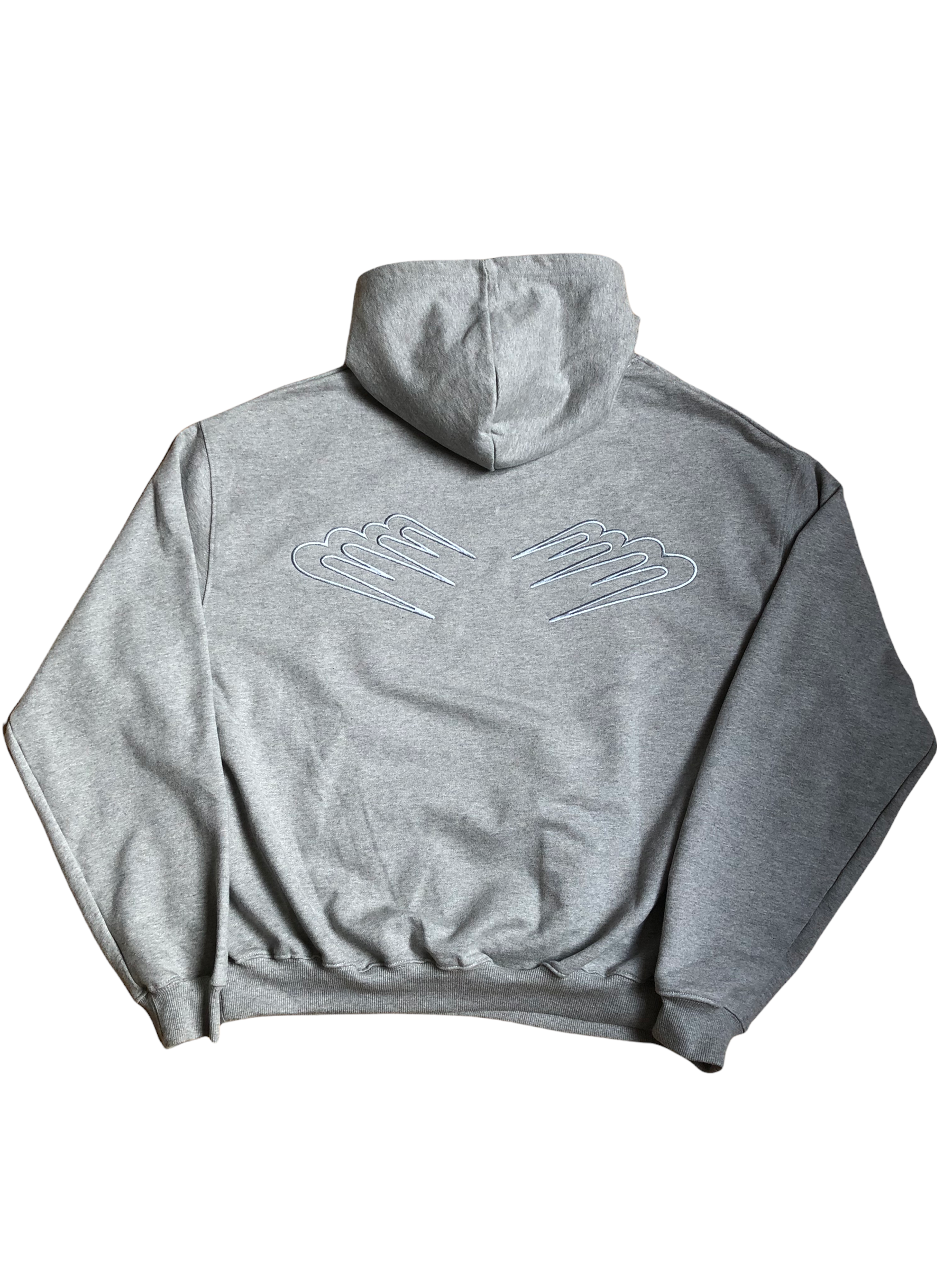 WINGS HOODIE HEATHER GREY